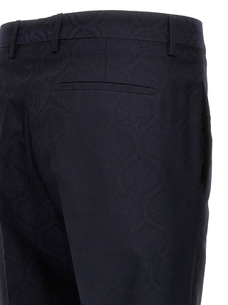 Etro Blue Cotton Dress Pants