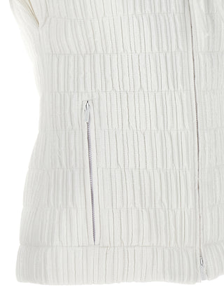Ferragamo White Polyamide Sleeveless Jacket