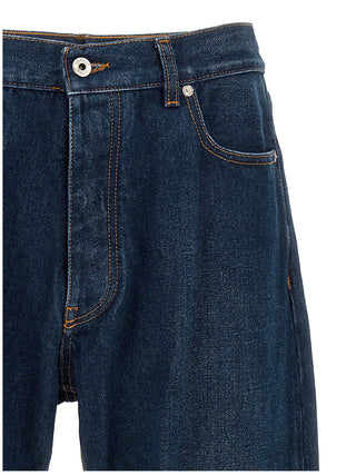 Off-White Blue Cotton Jeans Denim