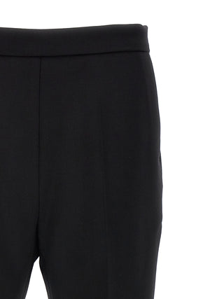 Max Mara Black Virgin Wool Cropped Pants