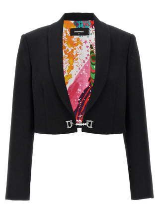 Dsquared² Black Polyester Full-Length Jacket