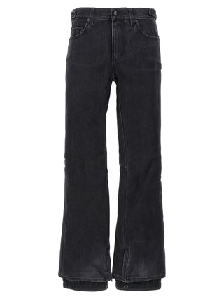 Balenciaga Black Cotton Flared Jeans