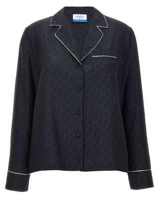 Off-White Black Silk Blouse