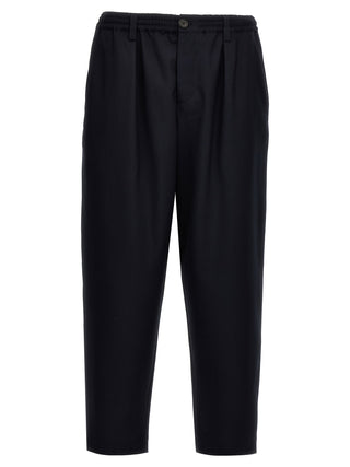 Marni Blue Virgin Wool Cropped Pants