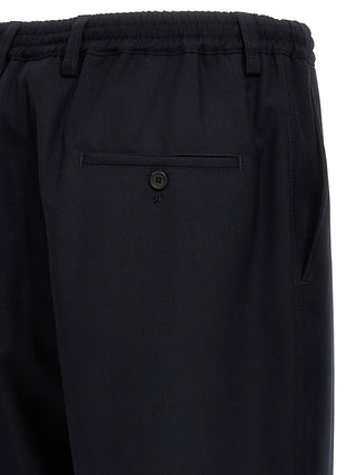 Marni Blue Virgin Wool Cropped Pants