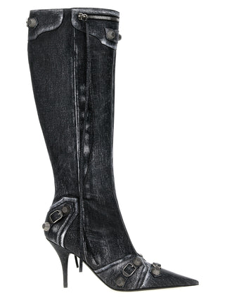 Balenciaga Black Lamb Leather Over The Knee