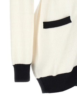 Bally Bicolor Viscose Cardigan