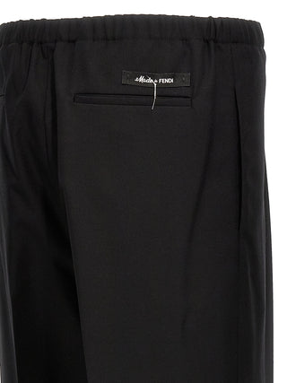 Fendi Black Virgin Wool Dress Pants