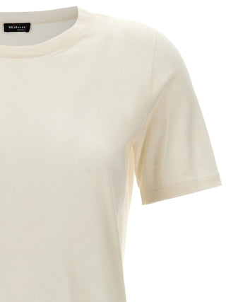 Kiton White Cashmere T-Shirt