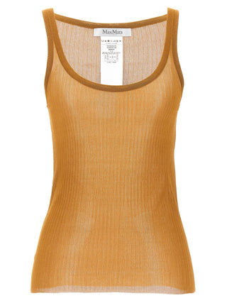 Max Mara Beige Silk Tank Tops