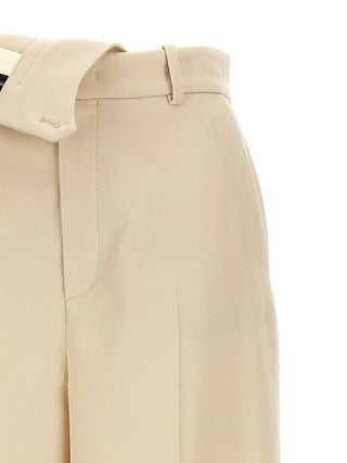 Fendi Beige Wool Casual Pants