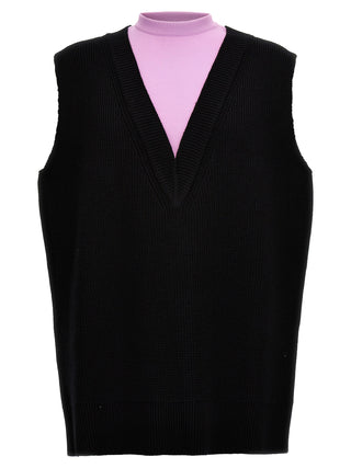 Jil Sander Multicolor Wool Sleeveles Sweater