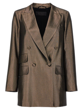 Max Mara Edro Silk Lamé Blazer