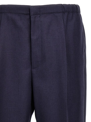 Fendi Blue Virgin Wool Pants