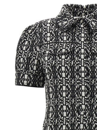 Max Mara Bicolor Polyester Short Dress