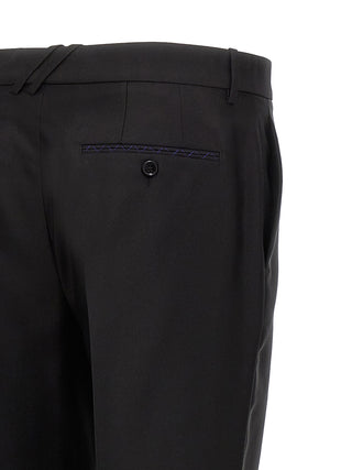 Burberry Black Virgin Wool Dress Pants