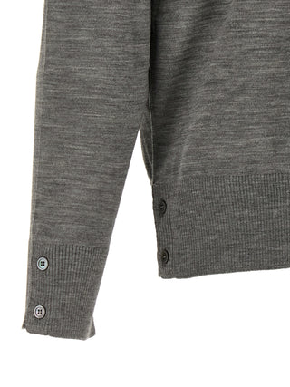 Thom Browne Gray Virgin Wool Cardigan