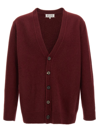 Maison Margiela Bordeaux Wool Cardigan