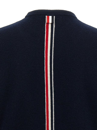 Thom Browne Blue Virgin Wool Cardigan