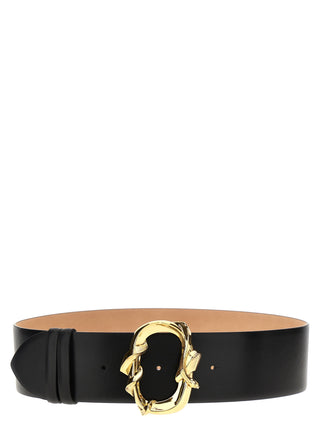 Alexander McQueen Black Cowhide Regular Belt