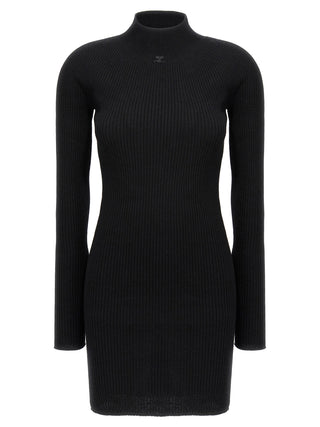 Courrèges Black Cotton Short Dress