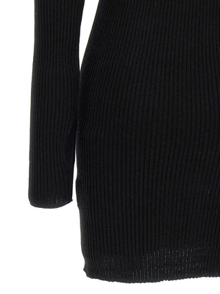 Courrèges Black Cotton Short Dress