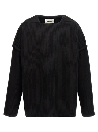 Jil Sander Black Wool Cardigan