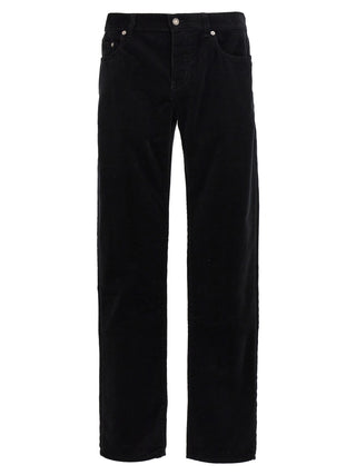 Saint Laurent Black Cotton Casual Pants