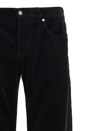 Saint Laurent Black Cotton Casual Pants