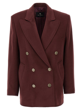 Etro Bordeaux Wool Blazer