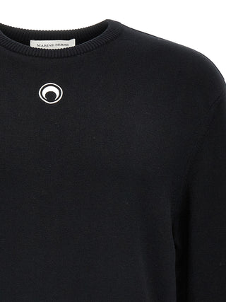Marine Serre Black Viscose Cardigan
