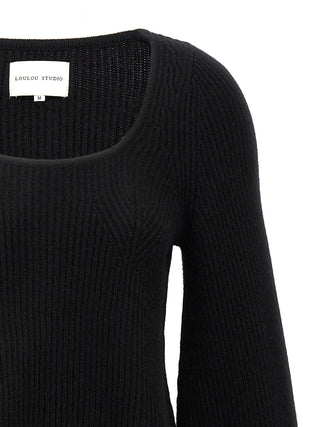Loulou De Saison Black Cashmere Cardigan
