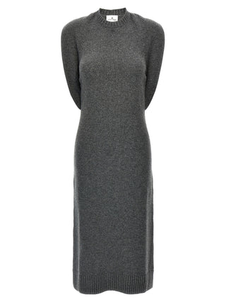Courrèges Gray Wool Midi Dress