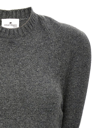 Courrèges Gray Wool Midi Dress