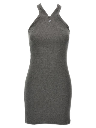 Courrèges Gray Cotton Short Dress