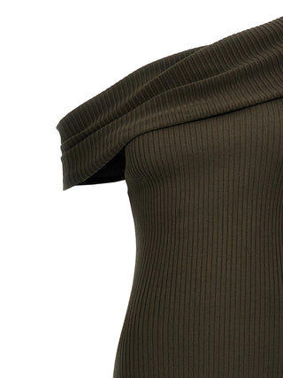 Courrèges Brown Viscose Long Dress