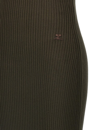 Courrèges Brown Viscose Long Dress