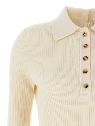 Courrèges White Cotton Cardigan
