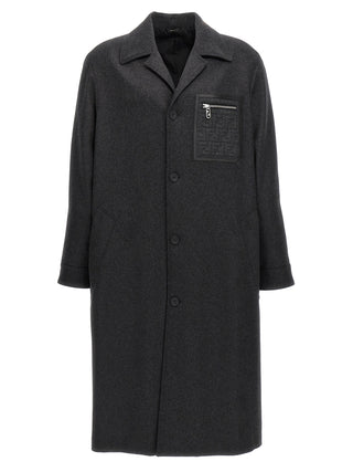 Fendi Gray Cashmere Coat