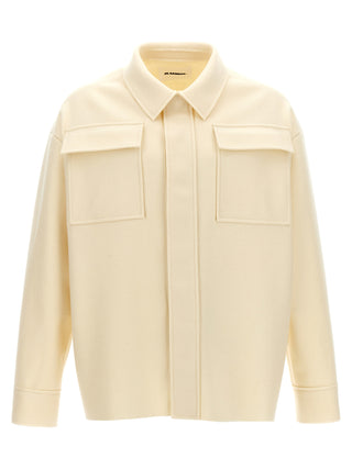 Jil Sander White Wool Blouse