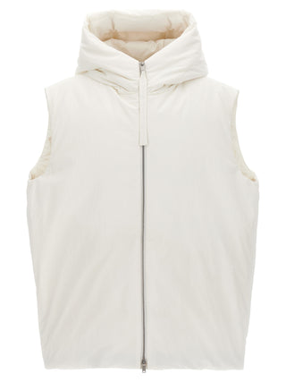 Jil Sander White Polyester Sleeveless Jacket