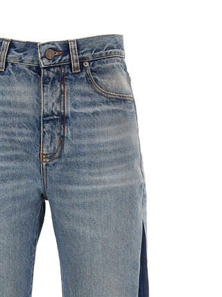 Chloé Blue Cotton Flared Jeans