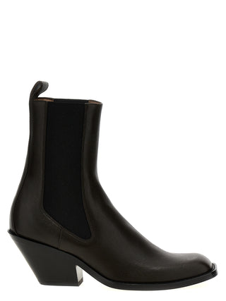 Khaite Brown Calfskin Chelsea Boots