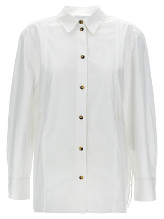 Ganni White Cotton Blouse
