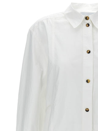 Ganni White Cotton Blouse