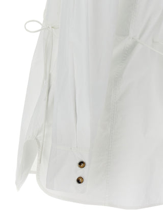 Ganni White Cotton Blouse