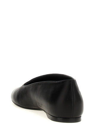 Khaite Black Lamb Leather Ballet Flats