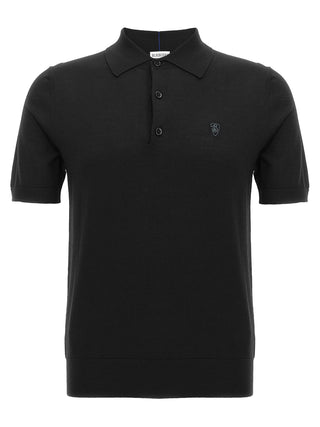 Burberry Black Wool Polo Shirt