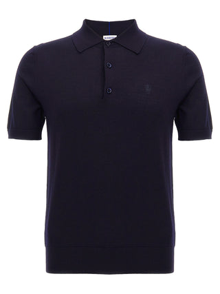 Burberry Blue Wool Polo Shirt