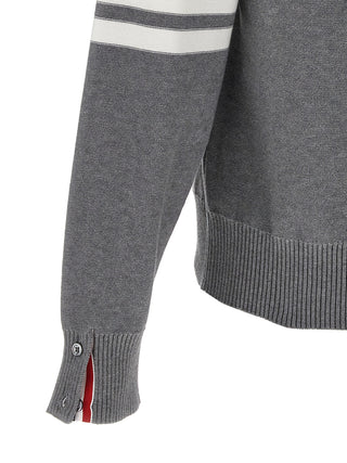 Thom Browne Gray Cotton Cardigan